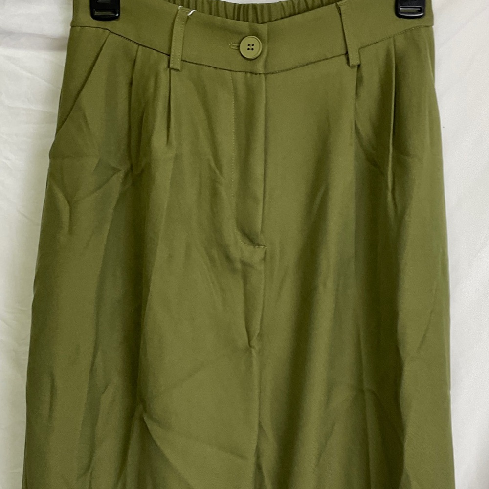 FNYYZO High-Waisted Wide-Leg Pleated Work Pants for Women - Picture 2 of 8